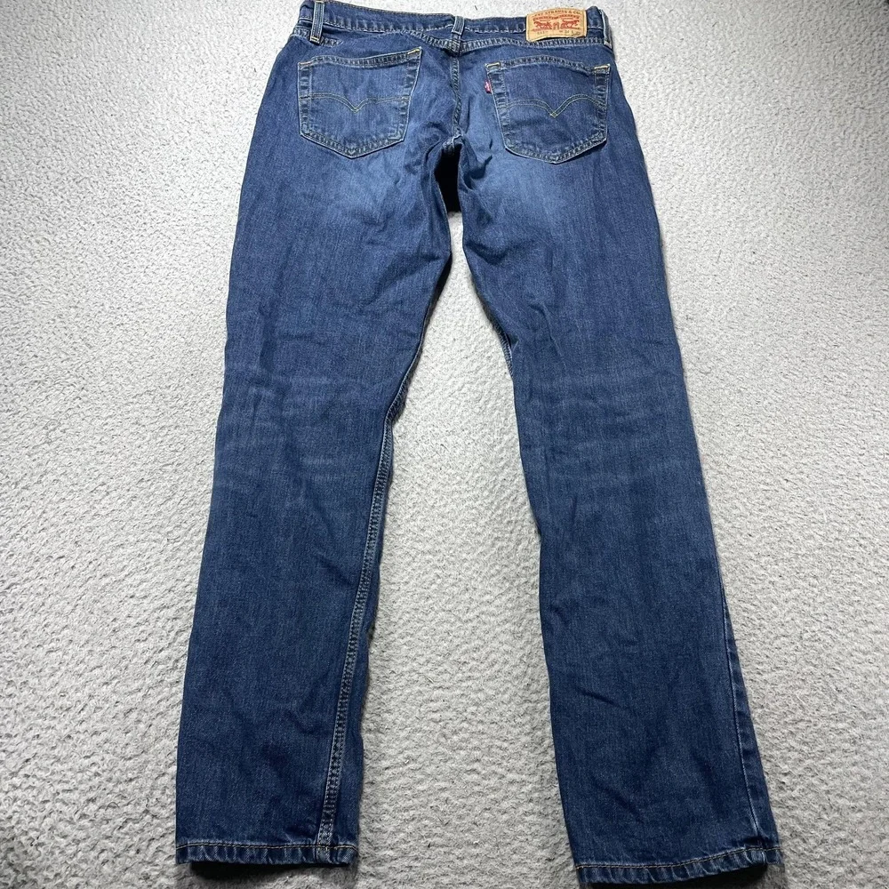Levis 511 Jeans Mens 34x32 Blue Medium Wash Slim Straight Stretch Denim Pants